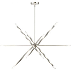 Soho - 10 Light Linear Chandelier In Modern Style-24 Inches Tall and 12 Inches Wide - 1220274