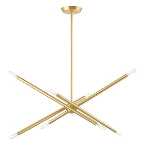 Soho - 8 Light Linear Chandelier In Transitional Style-24 Inches Tall and 12 Inches Wide - 939556