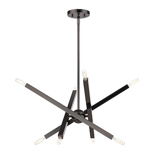 Monaco - 8 Light Chandelier In Modern Style-27 Inches Tall and 23 Inches Wide