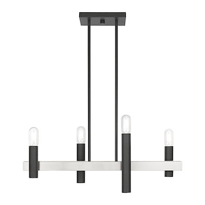 Helsinki - 4 Light Chandelier in Mid Century Modern Style - 8.25 Inches wide by 24 Inches high