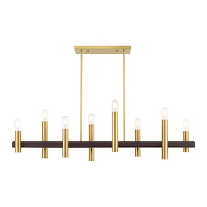 Helsinki - 8 Light Chandelier in Mid Century Modern Style - 10 Inches wide by 24 Inches high - 939480