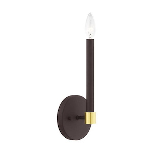 Karlstad - 1 Light Wall Sconce in Contemporary Style - 5.13 Inches wide by 11.25 Inches high