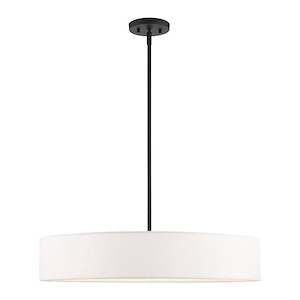 Venlo - 5 Light Large Drum Pendant In Timeless Style-13.5 Inches Tall and 26 Inches Wide
