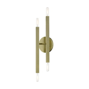 Monaco - 4 Light ADA Wall Sconce In Modern Style-18 Inches Tall and 5.13 Inches Wide