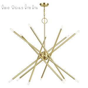 Soho - 14 Light Extra Large Foyer Chandelier-39 Inches Tall and 40 Inches Wide