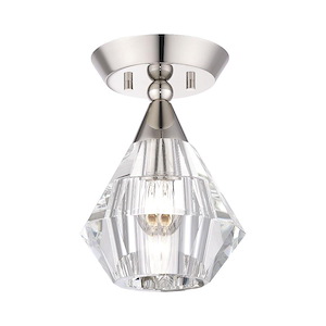 Brussels - 1 Light Semi-Flush Mount In Traditional Style-10 Inches Tall and 7 Inches Wide - 1305720