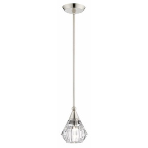 Brussels - 1 Light Pendant in Contemporary Style - 7 Inches wide by 17 Inches high