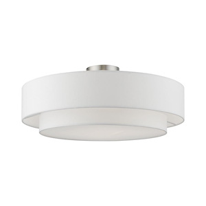 Meridian - 4 Light Semi-Flush Mount In Timeless Style-9 Inches Tall and 22 Inches Wide - 1219992