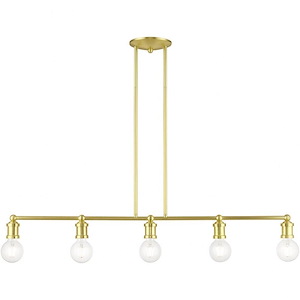 Lansdale - 5 Light Large Linear Chandelier In Transitional Style-10.75 Inches Tall and 6 Inches Wide