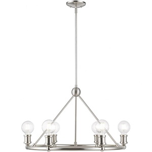 Lansdale - 6 Light Chandelier In Transitional Style-19.5 Inches Tall and 25 Inches Wide