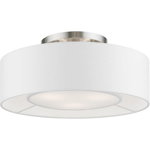 Gilmore - 3 Light Semi-Flush Mount In Timeless Style-7.75 Inches Tall and 17 Inches Wide - 1220039
