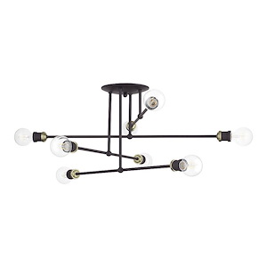 Delacroix - 8 Light Semi-Flush Mount-15 Inches Tall and 35 Inches Wide