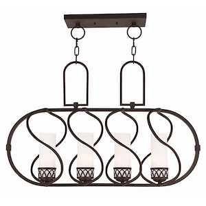 Westfield - 4 Light Linear Chandelier-20 Inches Tall and 12.25 Inches Wide