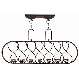 Westfield - 7 Light Linear Chandelier-22 Inches Tall and 14.25 Inches Wide