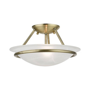Newburgh - 2 Light Semi-Flush Mount In Transitional Style-7 Inches Tall and 12 Inches Wide - 1072033