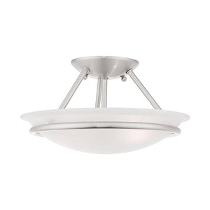 Newburgh - 2 Light Semi-Flush Mount in Modern Style - 12 Inches wide by 7 Inches high