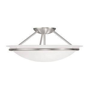 Newburgh - 3 Light Semi-Flush Mount In Transitional Style-7 Inches Tall and 16 Inches Wide - 1029747