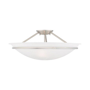 Newburgh - 3 Light Semi-Flush Mount In Transitional Style-8 Inches Tall and 20 Inches Wide - 1029748