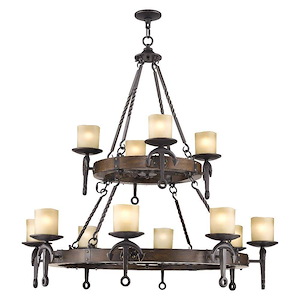 Cape May - 12 Light Chandelier in Mediterranean Style - 47.5 Inches wide by 40.5 Inches high