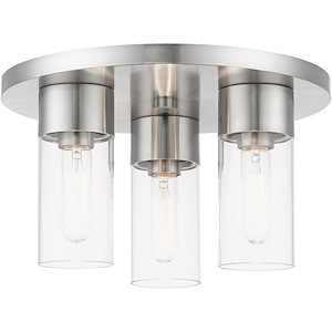 Carson - 3 Light Flush Mount In Contemporary Style-8.25 Inches Tall and 14 Inches Wide - 1219899