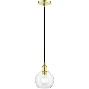 Downtown - 1 Light Sphere Mini Pendant In Industrial Style-14.5 Inches Tall and 6.5 Inches Wide