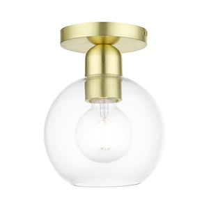 Downtown - 1 Light Sphere Semi-Flush Mount In Industrial Style-8.5 Inches Tall and 6.5 Inches Wide - 1219947