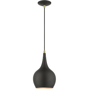 Andes - 1 Light Mini Pendant In Urban Style-19.5 Inches Tall and 7.75 Inches Wide