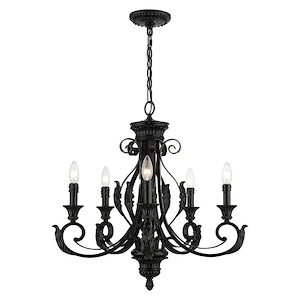 Valencia - 5 Light Chandelier In Contemporary Style-24 Inches Tall and 25 Inches Wide