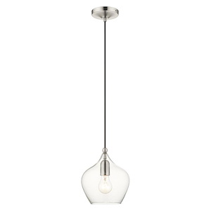 1 Light Pendant in Contemporary Style - 8 Inches wide by 11 Inches high - 1220024