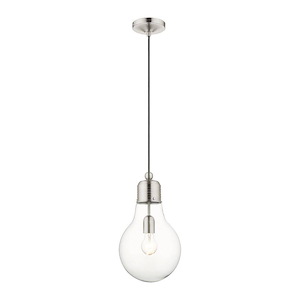 1 Light Pendant in Contemporary Style - 8.25 Inches wide by 17 Inches high