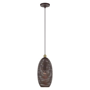 Dublin - 1 Light Pendant in Contemporary Style - 7.25 Inches wide by 18 Inches high