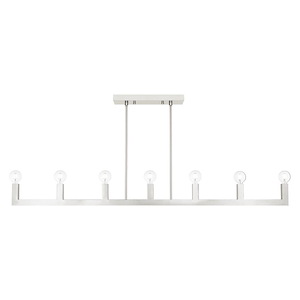 Solna - 7 Light Linear Chandelier in Mid Century Modern Style - 16.5 Inches wide by 16.5 Inches high
