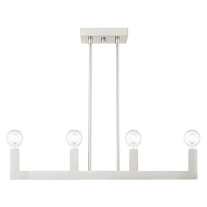 Solna - 4 Light Linear Chandelier in Mid Century Modern Style - 5.13 Inches wide by 16.5 Inches high
