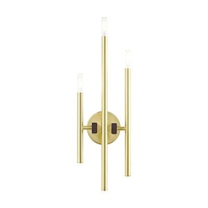 Denmark - 3 Light ADA Wall Sconce in Mid Century Modern Style - 8 Inches wide by 22 Inches high