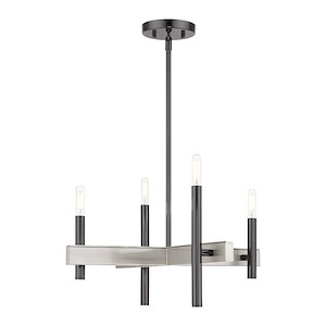 Denmark - 4 Light Chandelier in Mid Century Modern Style - 20 Inches wide by 20 Inches high - 1012048