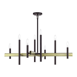 Denmark - 8 Light Large Chandelier-21.5 Inches Tall and 36 Inches Wide