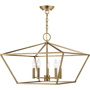 Devone - 5 Light Chandelier In Transitional Style-16.75 Inches Tall and 22 Inches Wide - 1220302