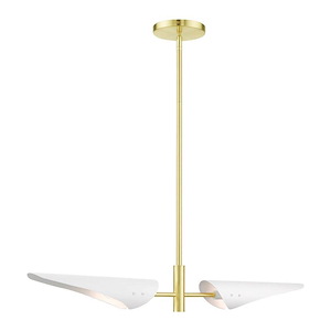 Capistrano - 2 Light Linear Chandelier in Mid Century Modern Style - 6 Inches wide by 13.5 Inches high - 1012028