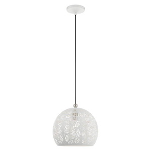 Chantily - 1 Light Pendant in Bohemian Style - 11.75 Inches wide by 14 Inches high - 939449