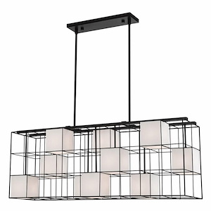 Trondheim - 10 Light Linear Chandelier in Contemporary Style - 10.5 Inches wide by 25.5 Inches high