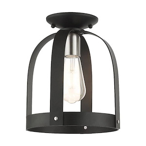 Stoneridge - 1 Light Petite Semi-Flush Mount in Industrial Style - 8.5 Inches wide by 10.5 Inches high - 1012262