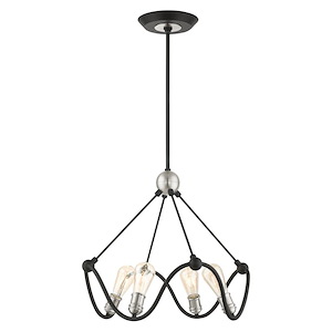 Archer - 4 Light Chandelier in Contemporary Style - 22 Inches wide by 27 Inches high