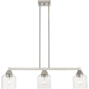 Aragon - 3 Light Linear Chandelier In Architectural Style-14.25 Inches Tall and 4.75 Inches Wide