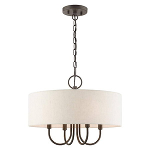 Blossom - 4 Light Pendant in New Traditional Style - 18 Inches wide by 13.63 Inches high