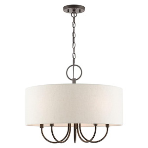 Blossom - 5 Light Pendant in New Traditional Style - 22 Inches wide by 18 Inches high