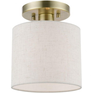 Blossom - 1 Light Petite Semi-Flush Mount In Transitional Style-8.5 Inches Tall and 7 Inches Wide