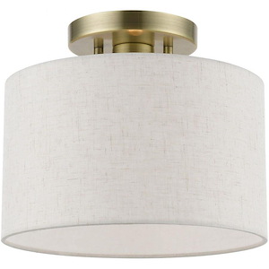 Blossom - 1 Light Small Semi-Flush Mount In Transitional Style-8.5 Inches Tall and 10 Inches Wide