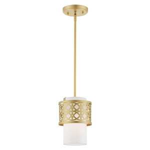 Calinda - 1 Light Mini Pendant in Glam Style - 7.25 Inches wide by 13 Inches high - 1012015