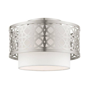 Calinda - 1 Light Semi-Flush Mount in Glam Style - 12 Inches wide by 7.75 Inches high