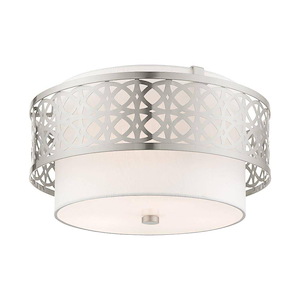 Calinda - 3 Light Semi-Flush Mount in Glam Style - 16 Inches wide by 9.88 Inches high